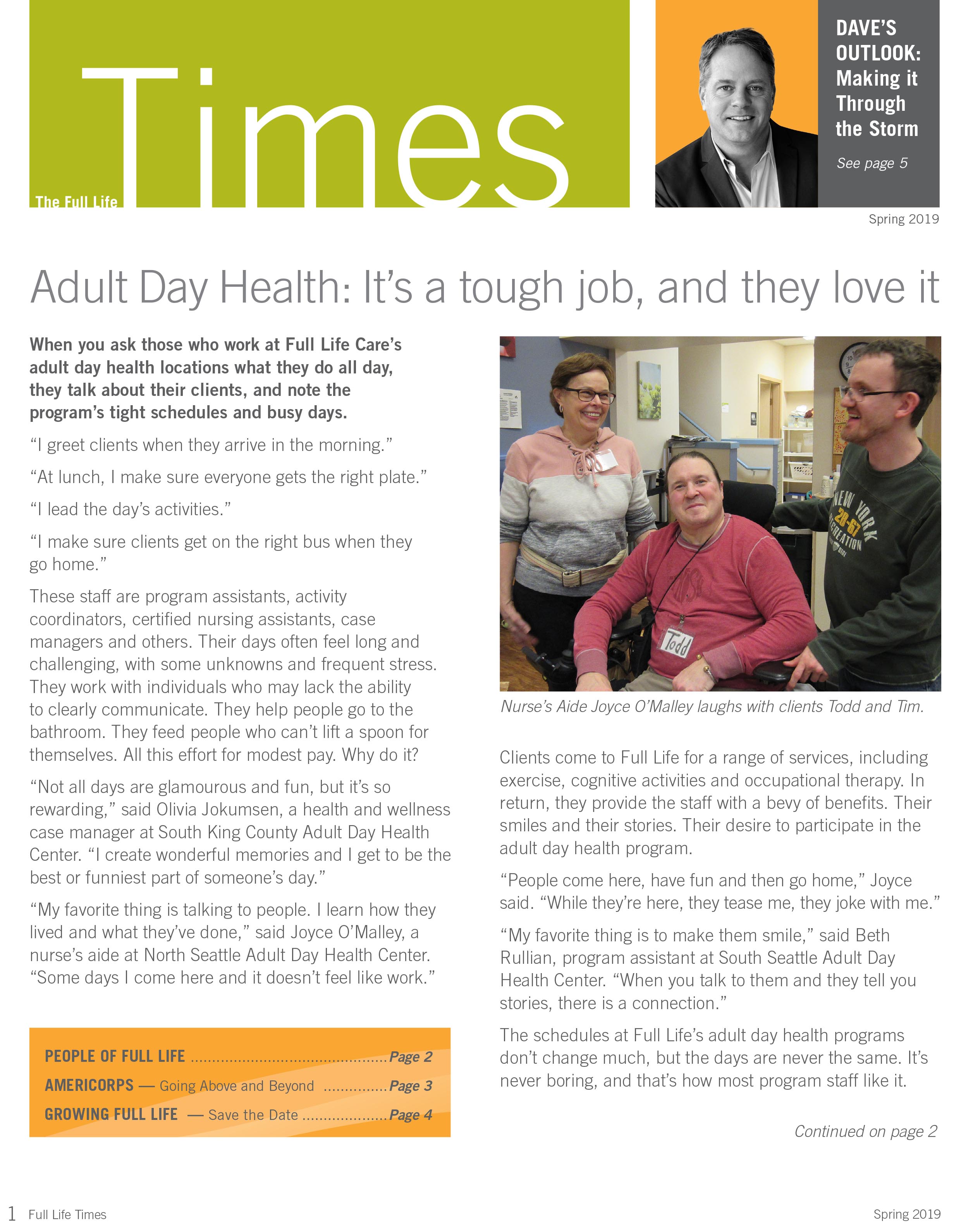 2019 Spring Newsletter Cover
