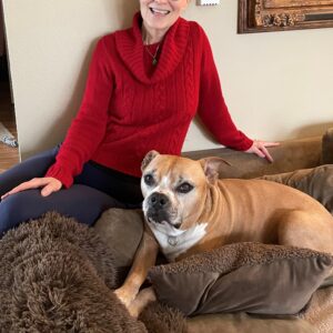 Barbara pictured with family companion Sonny