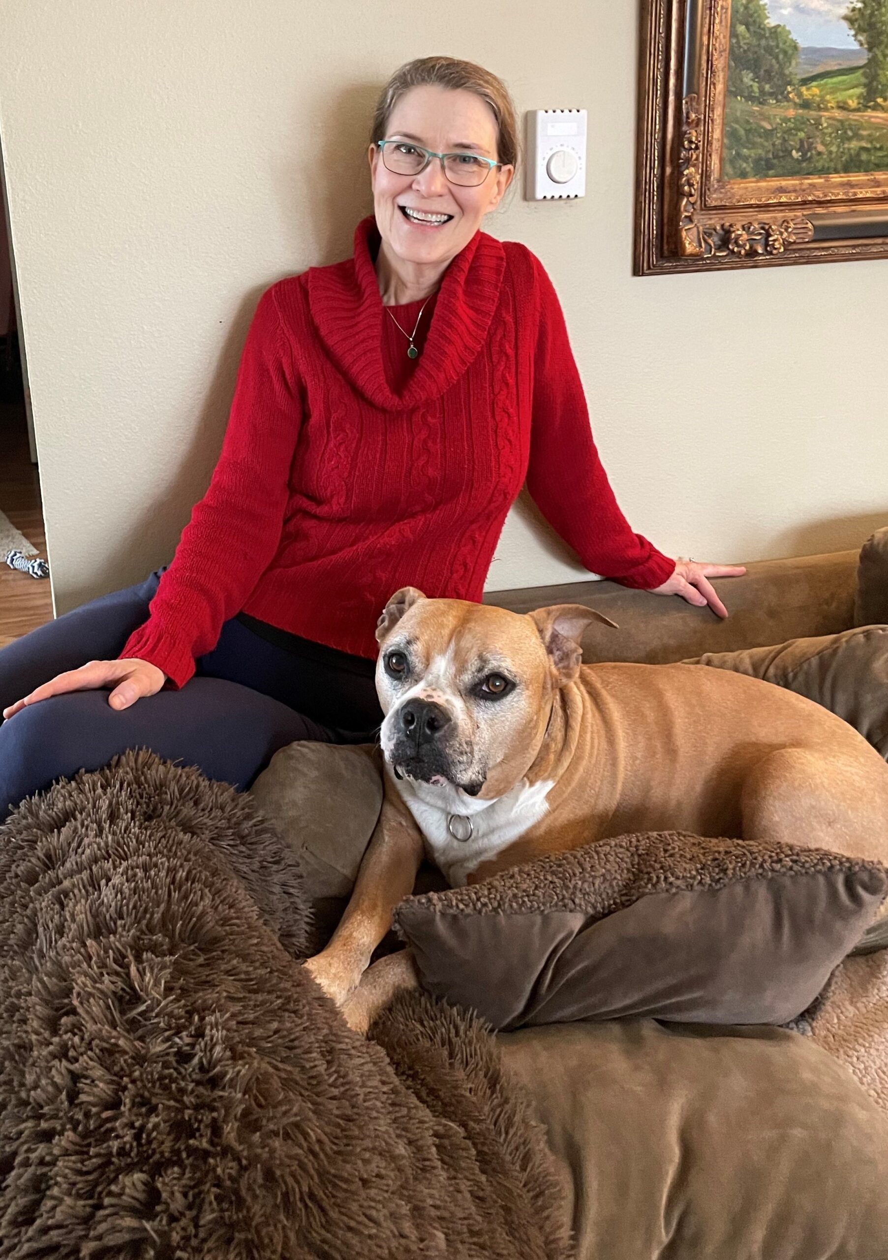 Barbara pictured with family companion Sonny